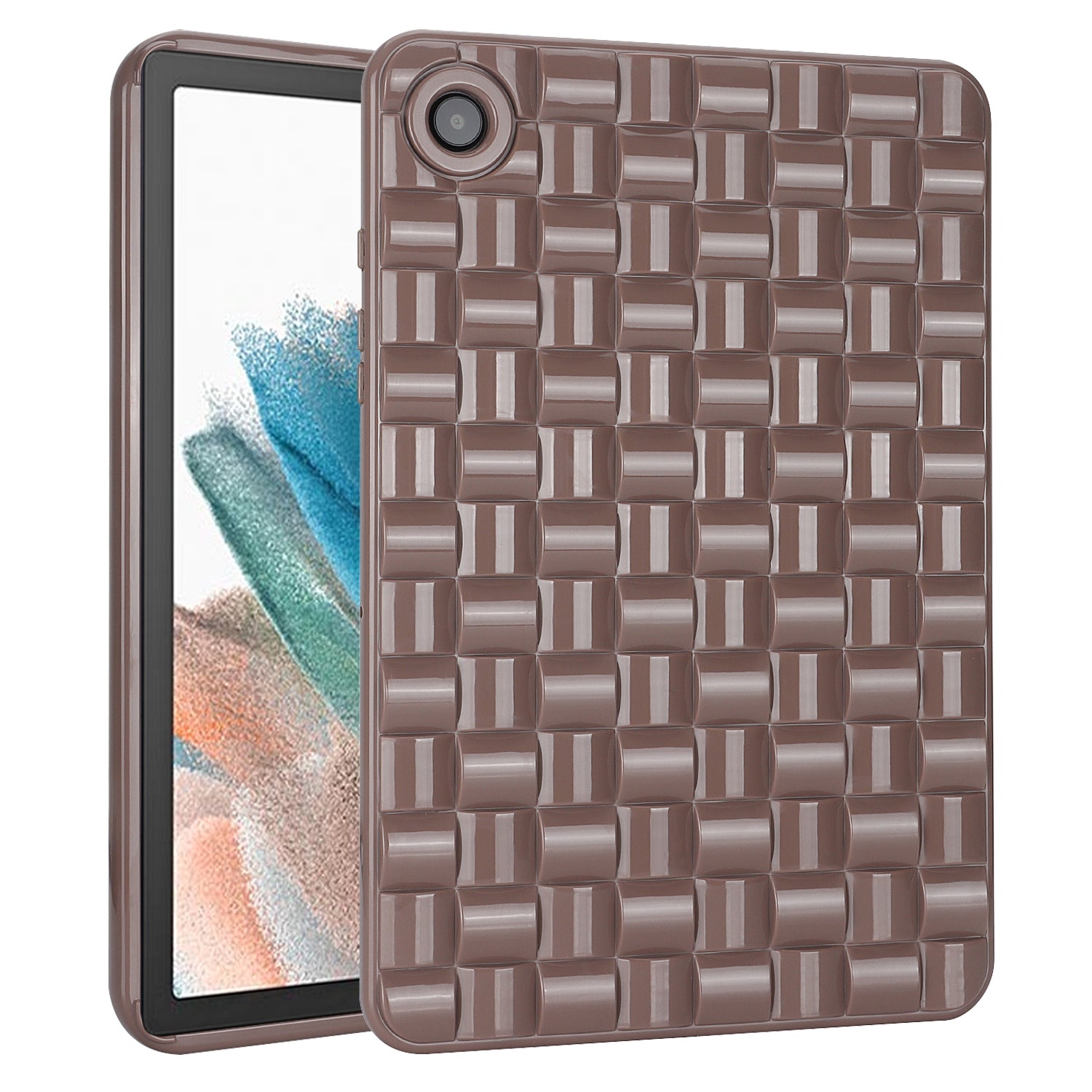 For Samsung Galaxy Tab A8 10.5 (2021) X200 Tab A8 10.5 (2022) TPU Flexible Back Cover Woven Texture Protective Tablet Case For Samsung Galaxy Tab A8 10.5 (2021) X200 Tab A8 10.5 (2022) TPU Flexible Back Cover Woven Texture Protective Tablet Case